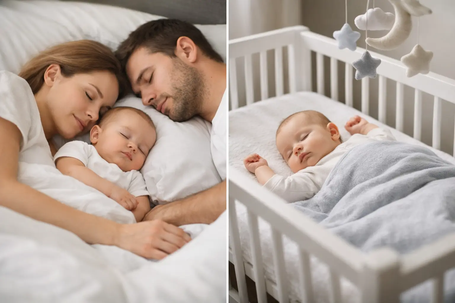 Familienbett vs eigenes Babybett sicher entscheiden