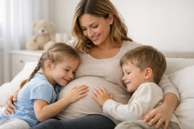 Geschwister vorbereiten auf neues Baby