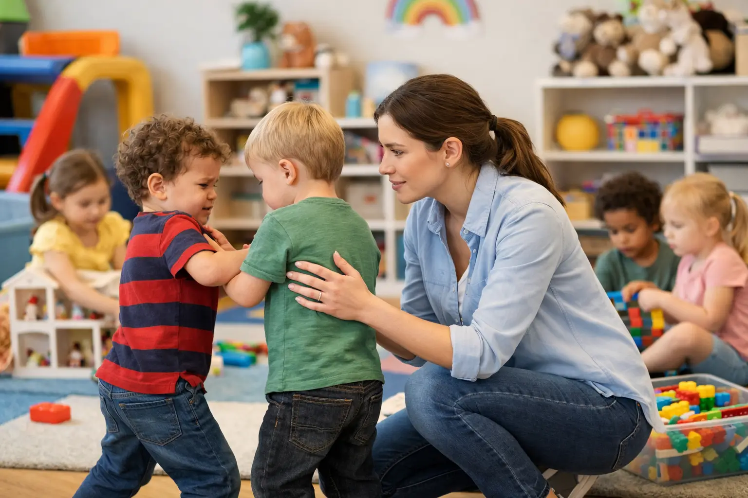 Kleinkind haut andere Kinder - was tun?